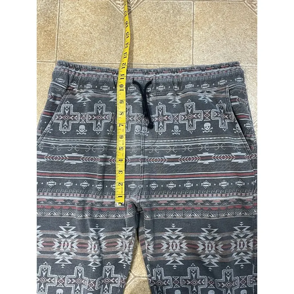 Beautiful Giant Jogger Men’s Large Gray Pull On Southwestern Aztec Sweatpants
